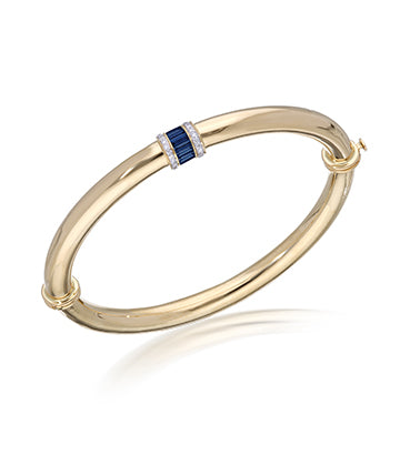 Diamond and Blue sapphire bracelet